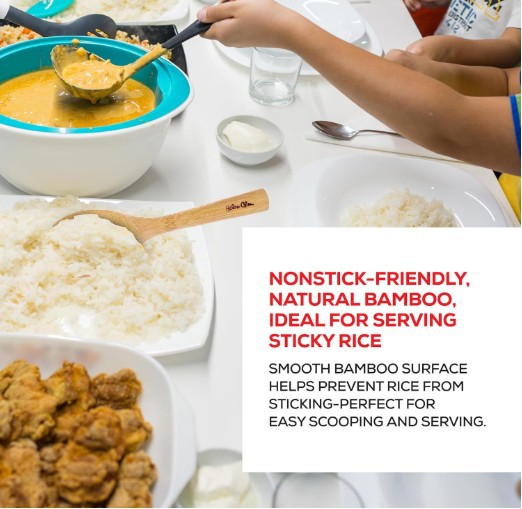 9inch Kitchen Bamboo Rice Paddle Cooking Utensil