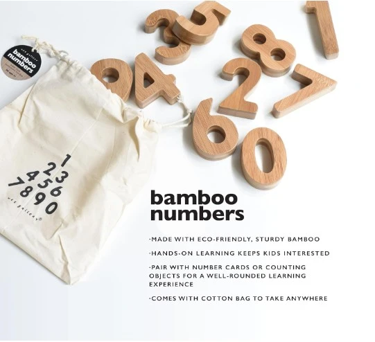Bamboo Wood Educational Toys Numbers Learning Set suppliers